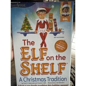The Elf Of The Shelf Girl New In Box Brown Eyes, Book